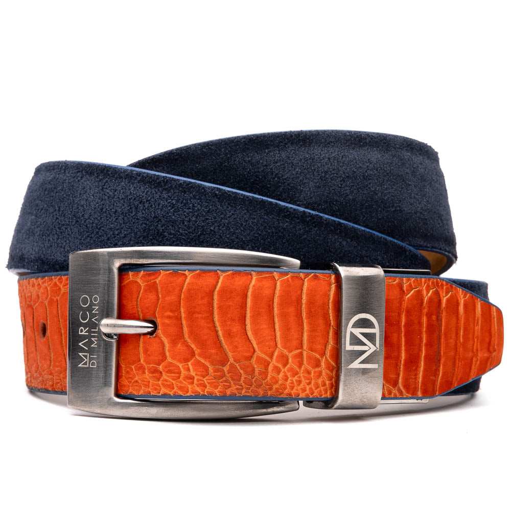 Hugo Belt Orange / Navy - Marco Di Milano - Flyclothing LLC