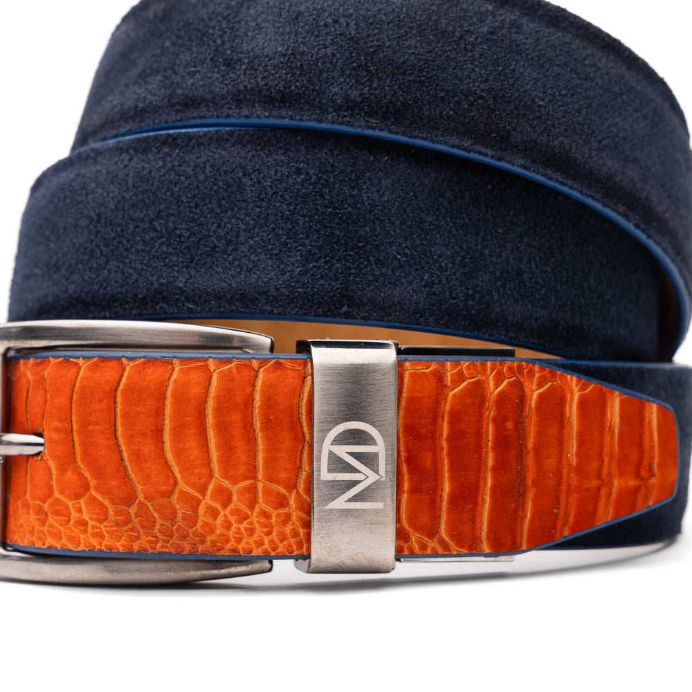 Hugo Belt Orange / Navy - Marco Di Milano - Flyclothing LLC
