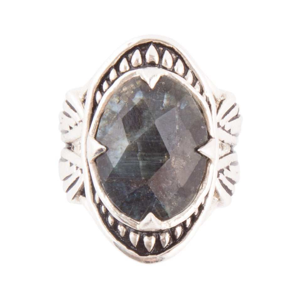 Sweet Dreams Faceted Midnight Labradorite Ring - Barse Jewelry - Flyclothing LLC