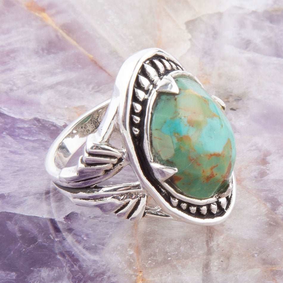 Sweet Dreams Faceted Blue Turquoise and Sterling Silver Ring - Barse Jewelry - Flyclothing LLC