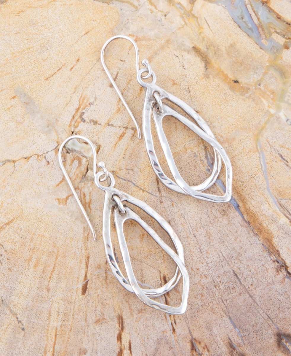 Swirled Sterling Silver Drop Earrings - Barse Jewelry - Flyclothing LLC