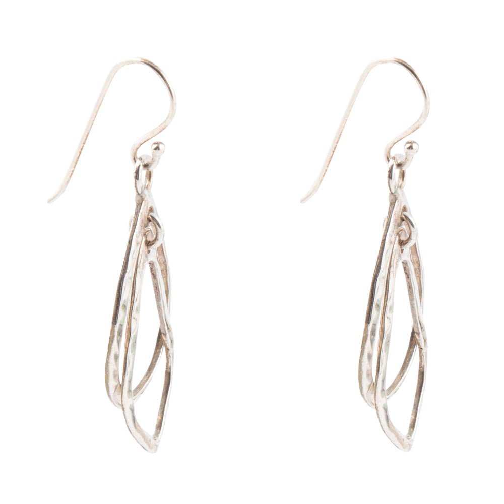 Swirled Sterling Silver Drop Earrings - Barse Jewelry - Flyclothing LLC