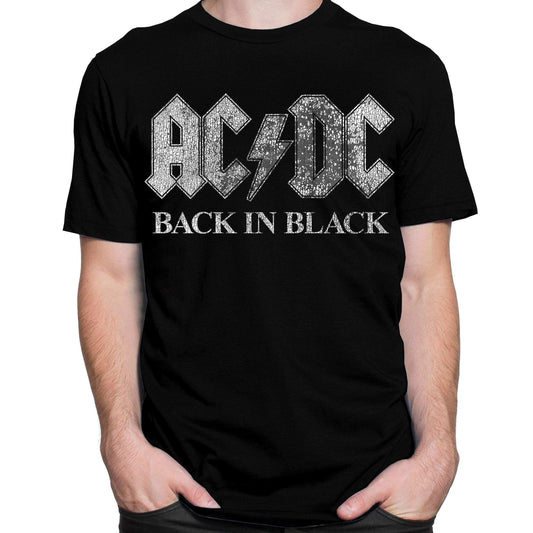 AC/DC Back In Black T-Shirt - Black - Get Down Art - Flyclothing LLC
