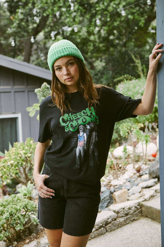 Cheech & Chong Tag T-Shirt - Black - Get Down Art - Flyclothing LLC