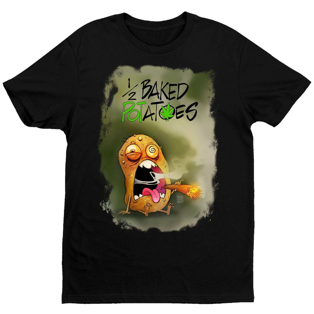 Half Baked Cough T-Shirt - Black - Get Down Art - Flyclothing LLC