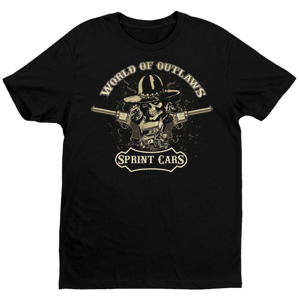 World Of Outlaws Gun Emblem T-Shirt - Black - Get Down Art - Flyclothing LLC