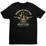 World Of Outlaws Gun Emblem T-Shirt - Black - Get Down Art - Flyclothing LLC