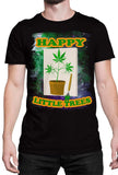 Happy Little Trees T-Shirt - Black - Get Down Art - Flyclothing LLC