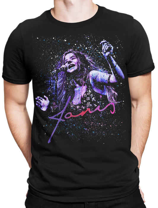 Janis Joplin T-Shirt Kosmic Blues by Stephen Fishwick - Get Down Art - Flyclothing LLC