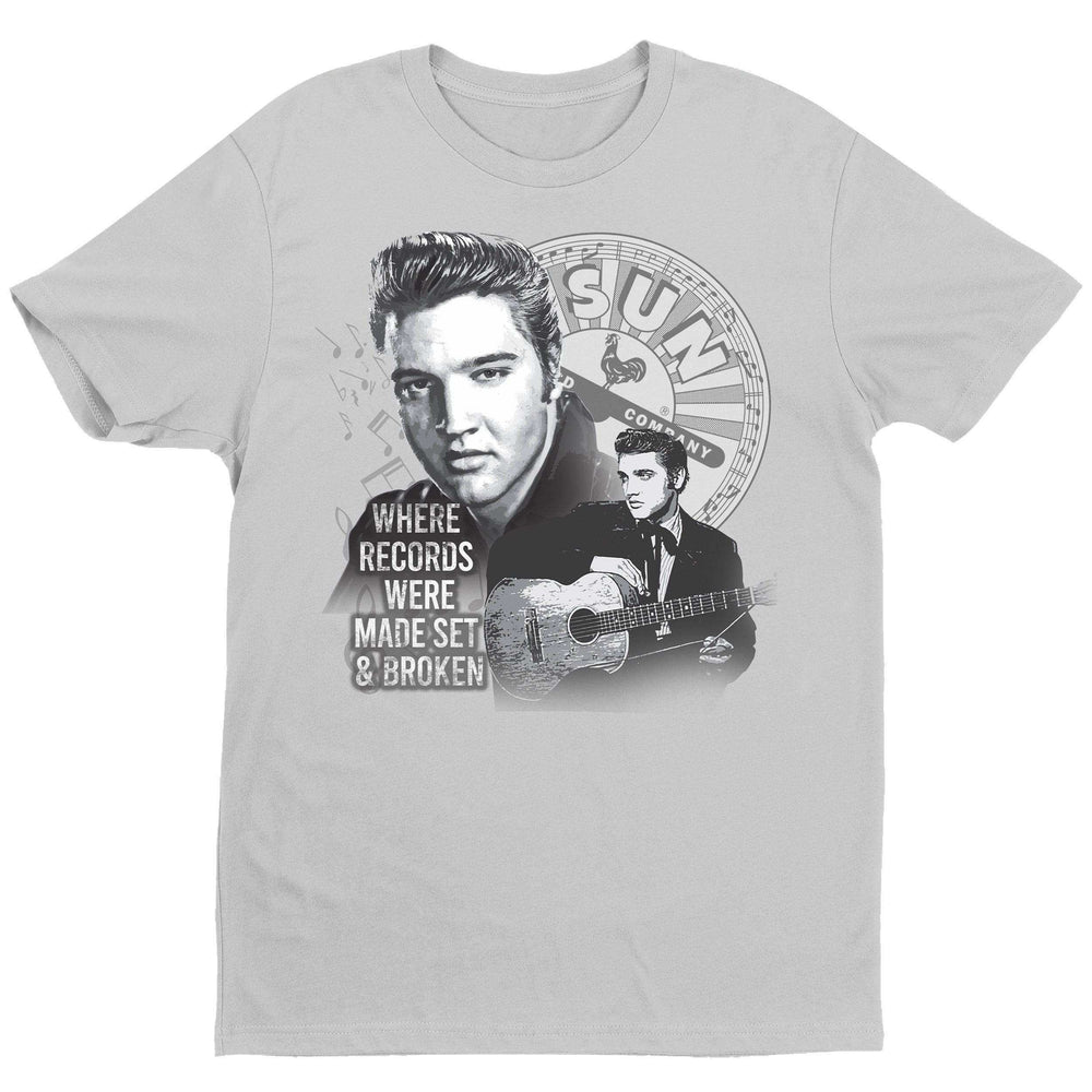 Elvis Records Were Made T-Shirt - Light Grey - Get Down Art - Flyclothing LLC