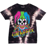 Neon Graffix T-shirt - Pink and Black Tie Dye - Get Down Art - Flyclothing LLC