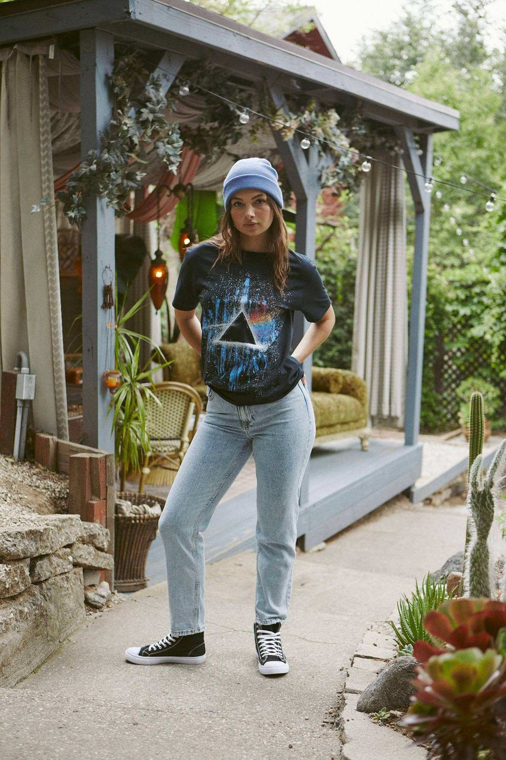 Pink Floyd Dark Side of the Moon Splatter T-Shirt - Black - Get Down Art - Flyclothing LLC