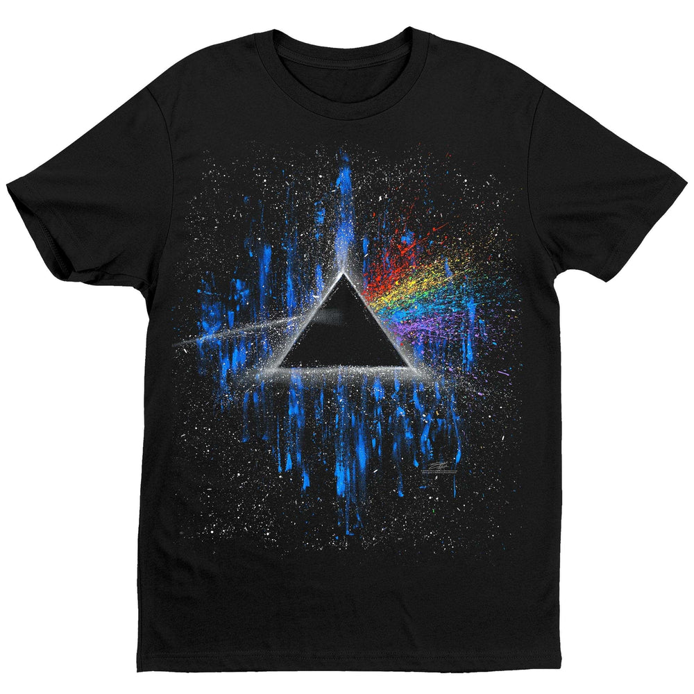 Pink Floyd Dark Side of the Moon Splatter T-Shirt - Black - Get Down Art - Flyclothing LLC