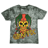 Rasta Graffix Logo T-shirt - Green Tie Dye - Get Down Art - Flyclothing LLC