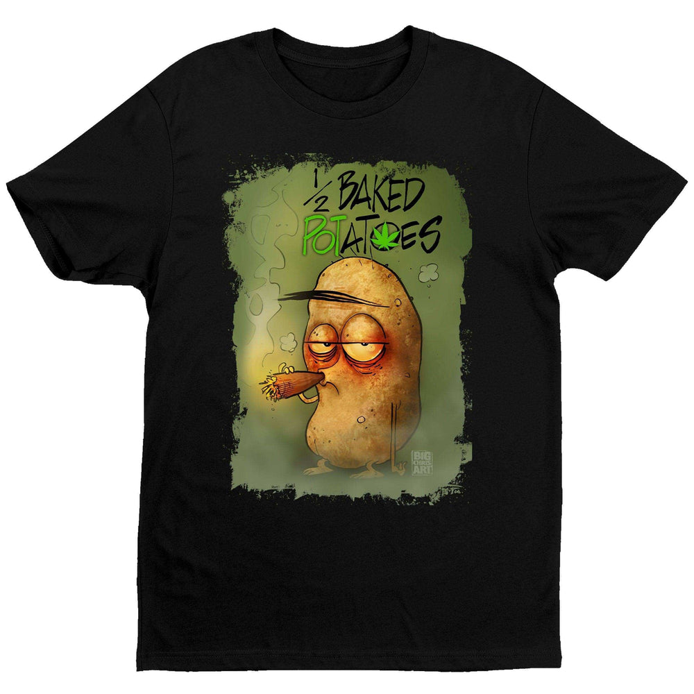 Half Baked Potato T-Shirt - Black - Get Down Art - Flyclothing LLC