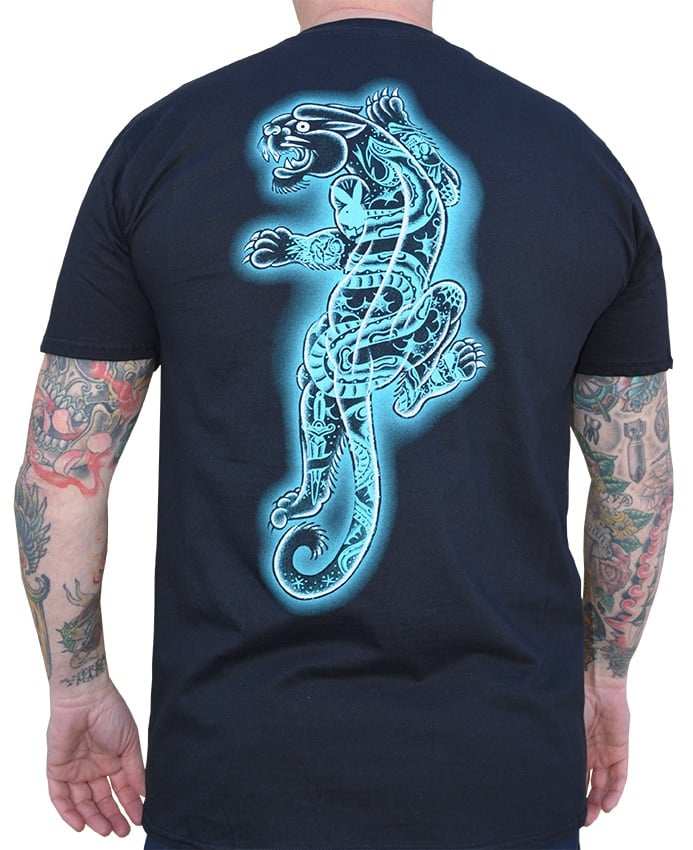 Black Market Art Company Tattooed Panther Men's T-Shirt - Black Market Art Company - Flyclothing LLC