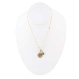 Taurus - Zodiac Green Malachite Golden Charm Necklace - Barse Jewelry - Flyclothing LLC