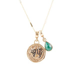 Taurus - Zodiac Green Malachite Golden Charm Necklace - Barse Jewelry - Flyclothing LLC