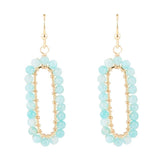 Teal Agate Endless Loop Earrings - Barse Jewelry - Flyclothing LLC