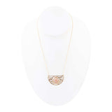 Terra Pink Peach Moonstone and Golden Bronze Necklace - Barse Jewelry - Flyclothing LLC