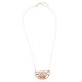 Terra Pink Peach Moonstone and Golden Bronze Necklace - Barse Jewelry - Flyclothing LLC