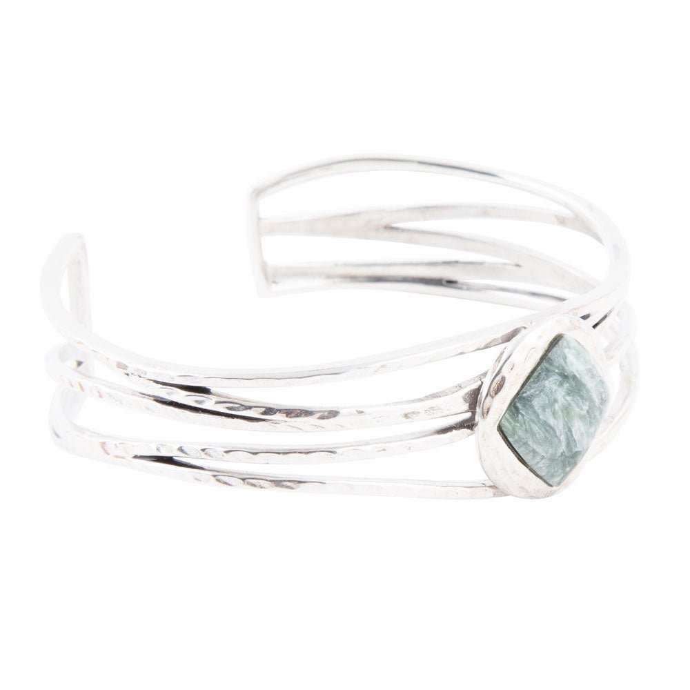 Terra Green Seraphinite and Sterling Silver Cuff Bracelet - Barse Jewelry - Flyclothing LLC