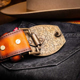 Texas Belt Aged Brown - Marco Di Milano - Flyclothing LLC