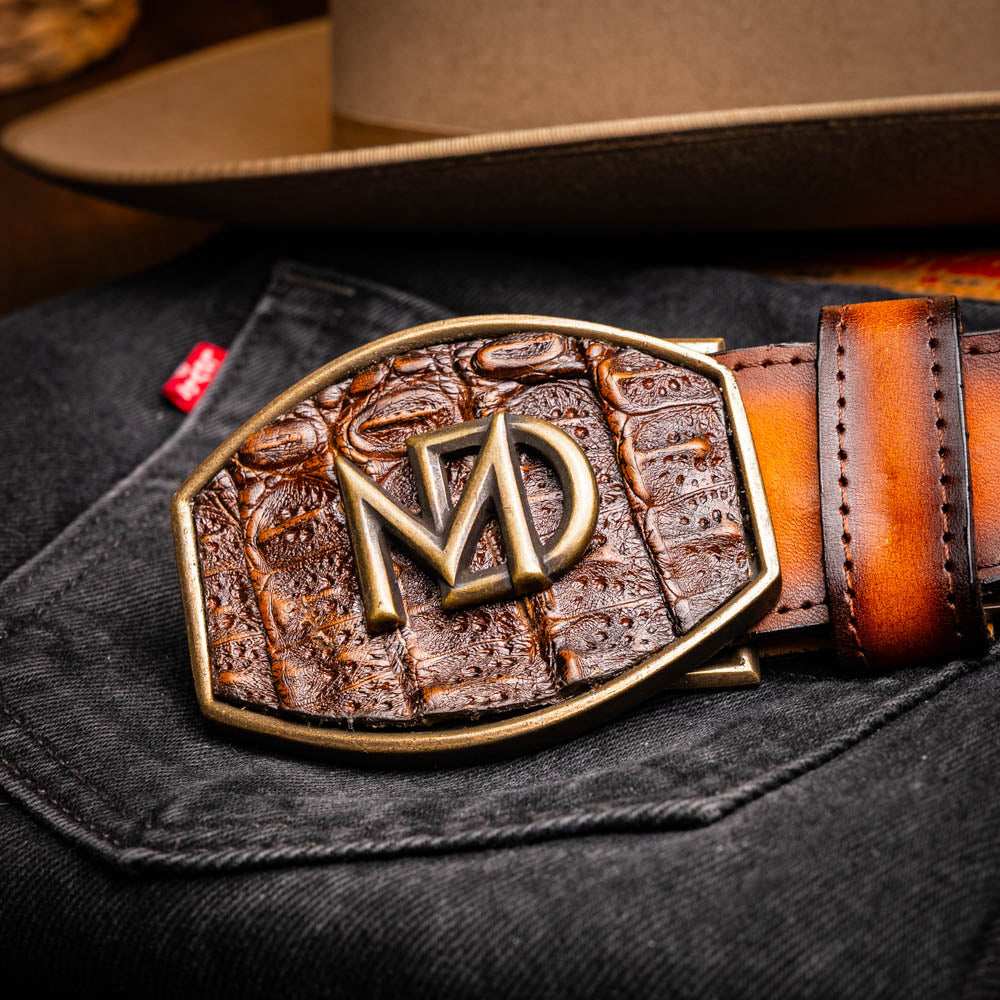 Texas Belt Aged Brown - Marco Di Milano - Flyclothing LLC