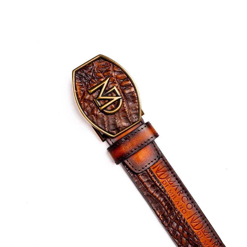 Texas Belt Aged Brown - Marco Di Milano - Flyclothing LLC