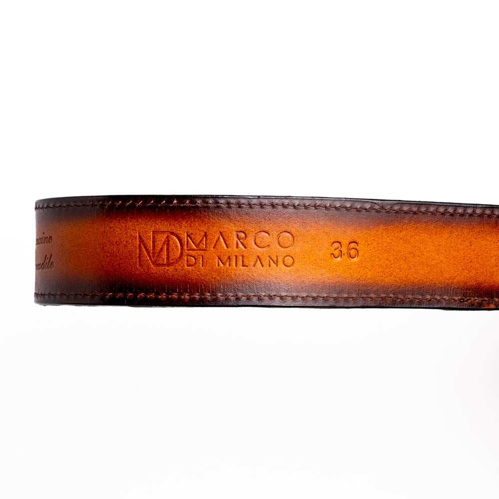 Texas Belt Aged Brown - Marco Di Milano - Flyclothing LLC