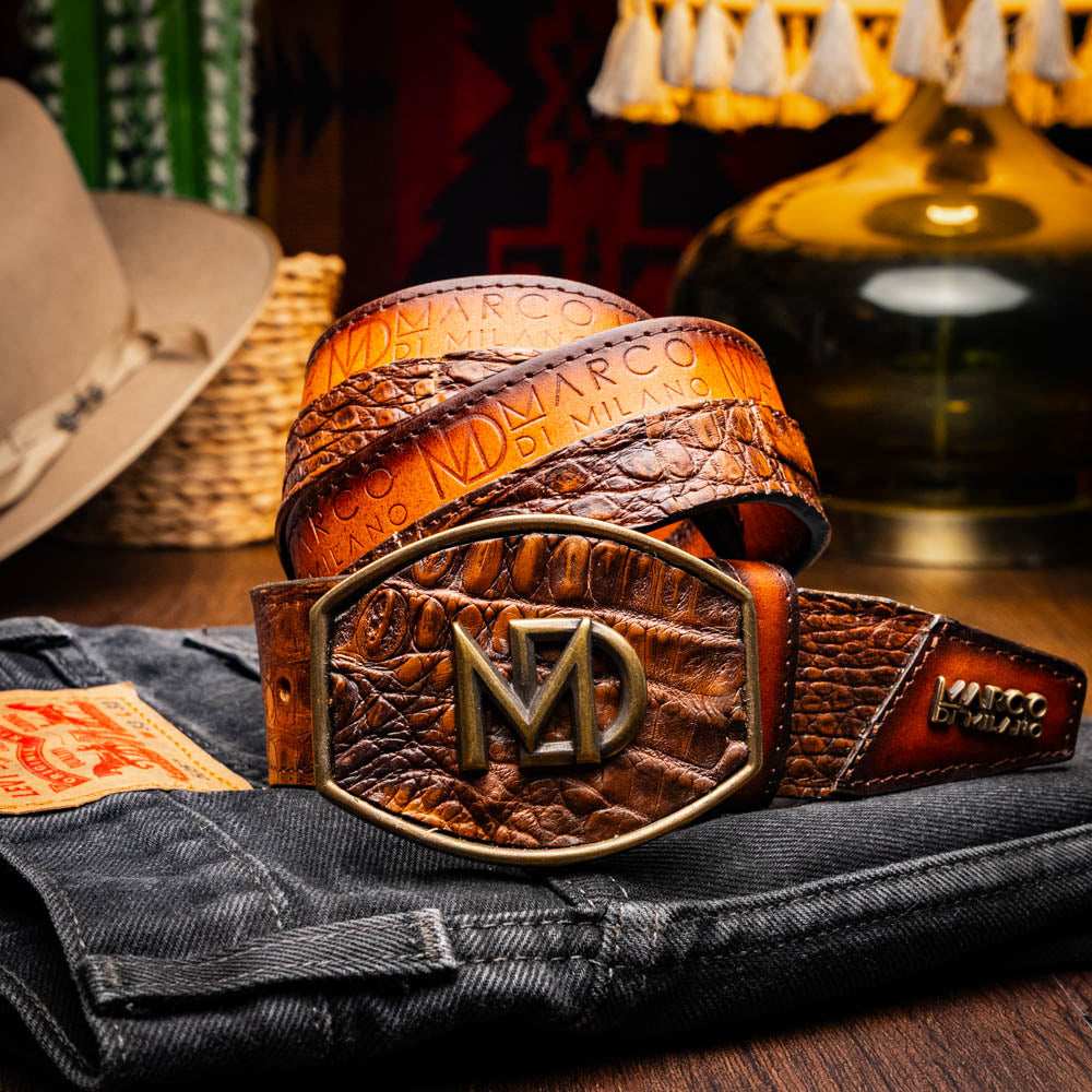 Texas Belt Aged Maple - Marco Di Milano - Flyclothing LLC