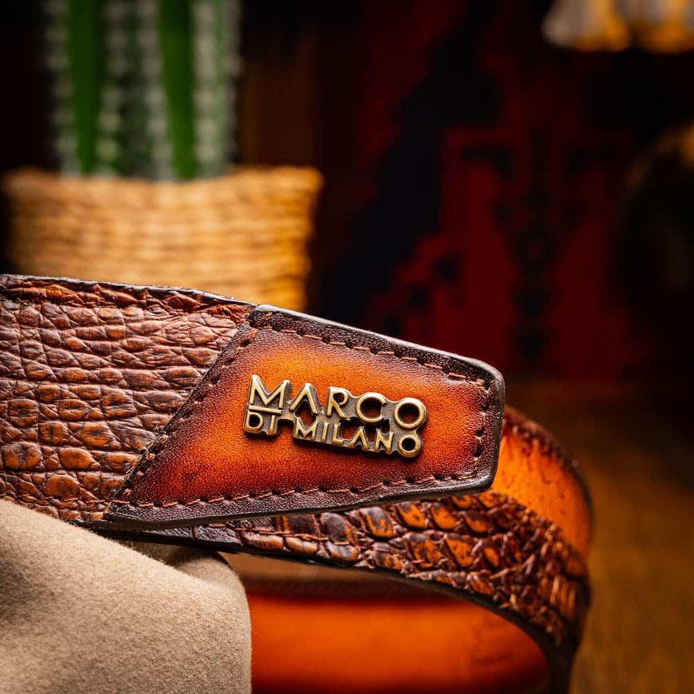 Texas Belt Aged Maple - Marco Di Milano - Flyclothing LLC