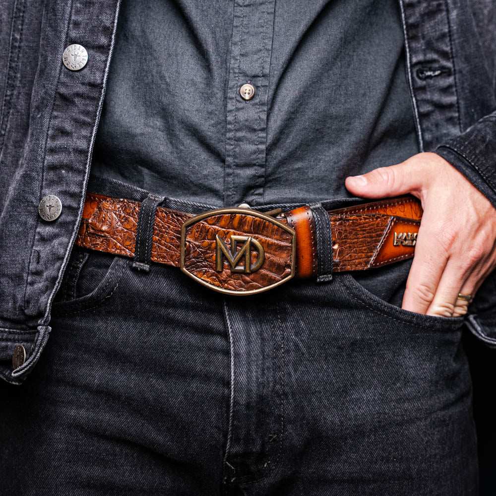 Texas Belt Aged Maple - Marco Di Milano - Flyclothing LLC