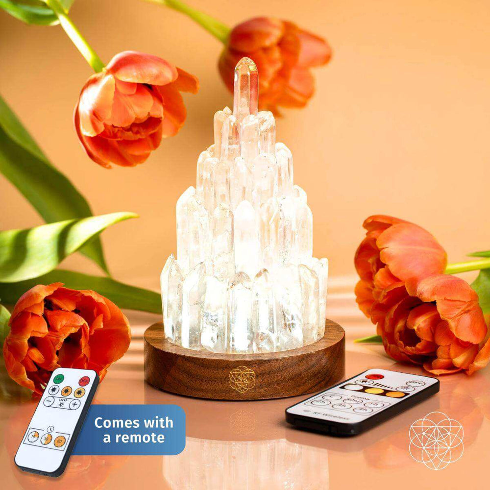 The Clear Quartz Manifestation Tower Lamp - Conscious Items - Flyclothing LLC