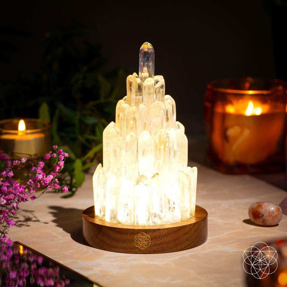 The Clear Quartz Manifestation Tower Lamp - Conscious Items - Flyclothing LLC
