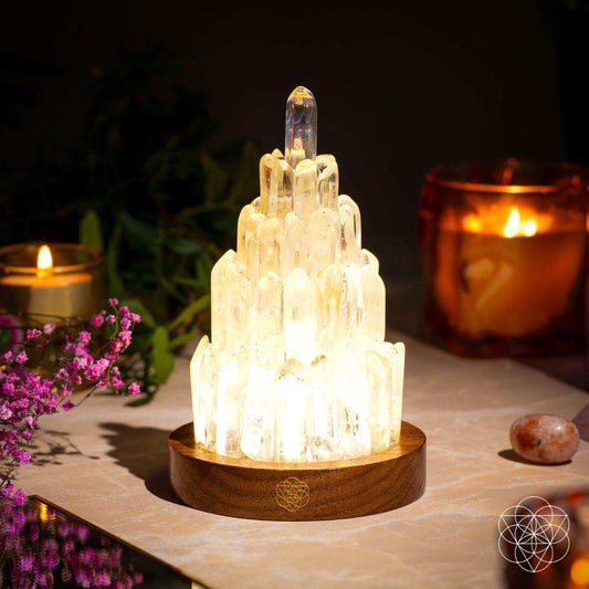 The Clear Quartz Manifestation Tower Lamp - Conscious Items - Flyclothing LLC