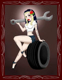 Black Market Art Company Tire Girl Print - Black Market Art Company - Flyclothing LLC