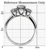 TK004 - High polished (no plating) Stainless Steel Ring with AAA Grade CZ in Clear - Alamode - Flyclothing LLC