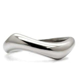 TK031 - High polished (no plating) Stainless Steel Ring with No Stone - Alamode - Flyclothing LLC