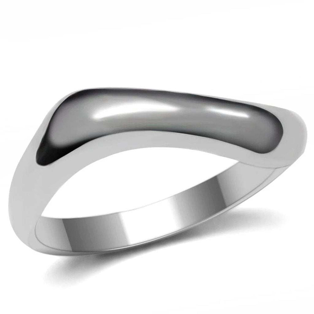 TK031 - High polished (no plating) Stainless Steel Ring with No Stone - Alamode - Flyclothing LLC