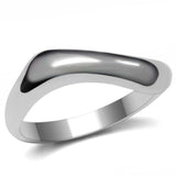 TK031 - High polished (no plating) Stainless Steel Ring with No Stone - Alamode - Flyclothing LLC