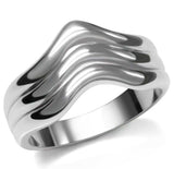 TK032 - High polished (no plating) Stainless Steel Ring with No Stone - Alamode - Flyclothing LLC