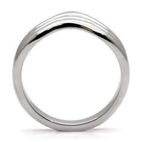 TK032 - High polished (no plating) Stainless Steel Ring with No Stone - Alamode - Flyclothing LLC