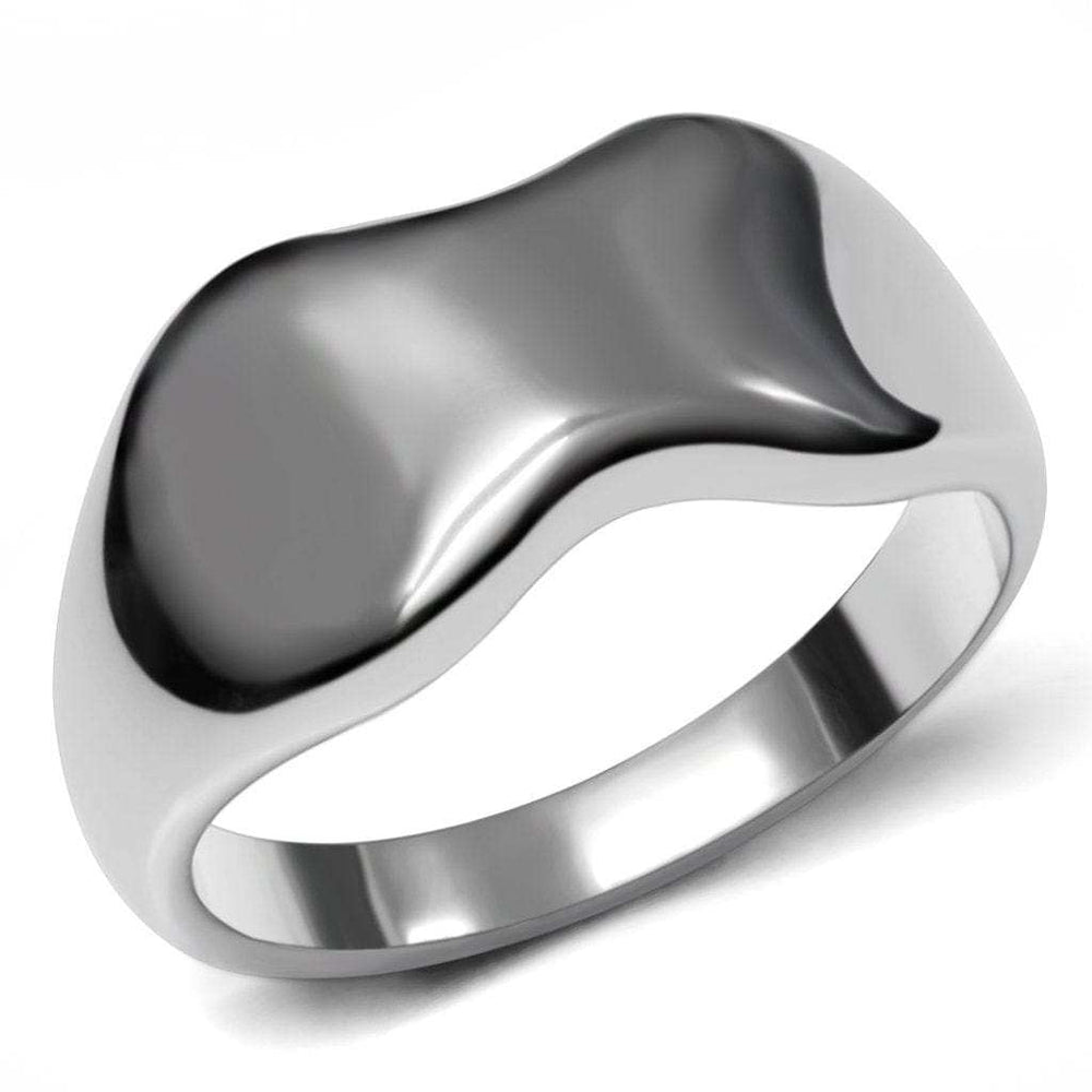 TK033 - High polished (no plating) Stainless Steel Ring with No Stone - Alamode - Flyclothing LLC