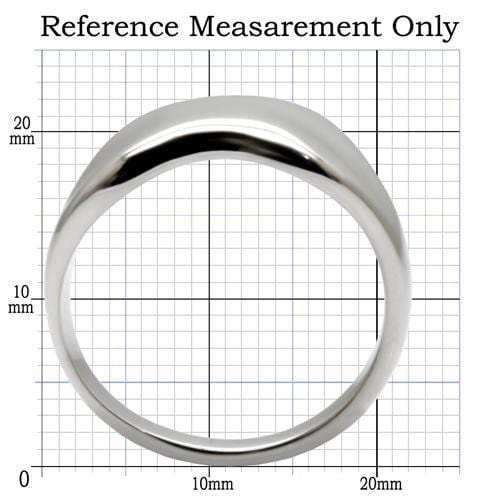 TK033 - High polished (no plating) Stainless Steel Ring with No Stone - Alamode - Flyclothing LLC