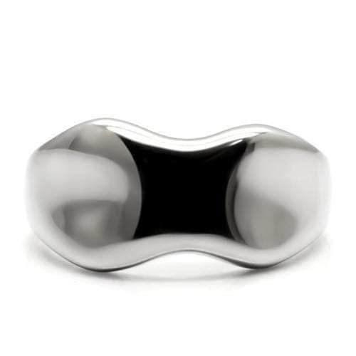 TK033 - High polished (no plating) Stainless Steel Ring with No Stone - Alamode - Flyclothing LLC