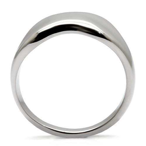 TK033 - High polished (no plating) Stainless Steel Ring with No Stone - Alamode - Flyclothing LLC