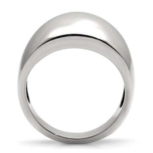 TK034 - High polished (no plating) Stainless Steel Ring with No Stone - Alamode - Flyclothing LLC