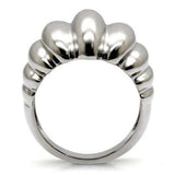 TK035 - High polished (no plating) Stainless Steel Ring with No Stone - Alamode - Flyclothing LLC