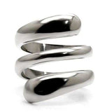 TK037 - High polished (no plating) Stainless Steel Ring with No Stone - Alamode - Flyclothing LLC